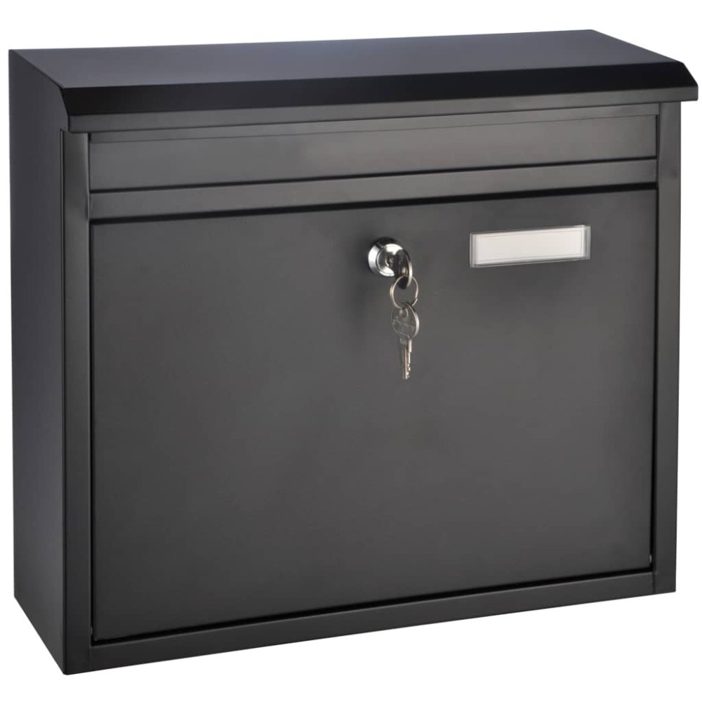 HI Letter Box Black 36x12x32 cm