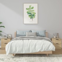 Bedside Cabinets 2 pcs Smoked Oak Engineered Wood