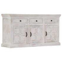 Sideboard White 65x30x75 cm Solid Mango Wood