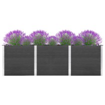 Garden Raised Bed 200x100x54 cm WPC Grey