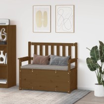 Bench Black 112.5x51.5x96.5 cm Solid Wood Pine