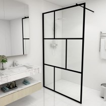 Walk-in Shower Wall with Clear ESG Glass Red 90x195 cm