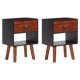 Solid Acacia Wood Bedside Cabinet 40x30x57 cm