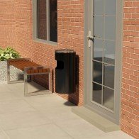 Wall Ashtray Dustbin Steel...