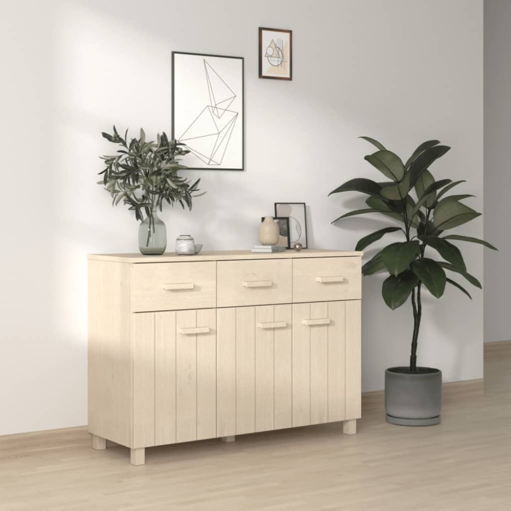 Sideboard HAMAR Dark Grey 113x40x80 cm Solid Wood Pine