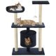 Cat Tree with Sisal Scratching Posts 95 cm Grey Paw Prints