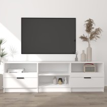 TV Cabinet White and Sonoma Oak 150x33.5x45 cm Engineered Wood