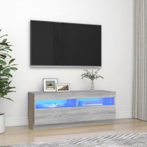 TV-Schrank mit LED-Leuchten Räuchereiche 100x35x40 cm