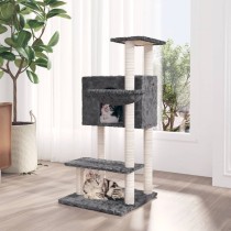 Cat Tree with Sisal Scratching Posts Light Grey 108.5 cm