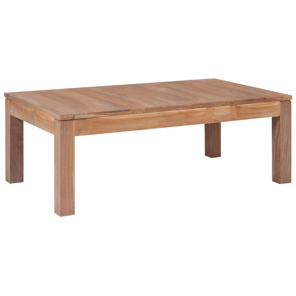 Coffee Table Solid Teak Wood with Natural Finish 60x60x40 cm