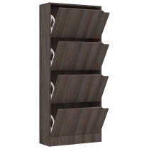 Shoe Cabinet with 2 Doors Smoked Oak 59x24x74 cm Engineered Wood