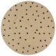 Handmade Rug Jute with Print Polka Dot 120 cm