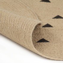 Handmade Rug Jute with Print Polka Dot 120 cm