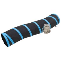 Cat Tunnel 3-way Black and Blue 25 cm Polyester