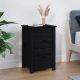 Bedside Cabinets 2 pcs Black 40x35x61.5 cm Solid Wood Pine
