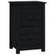 Bedside Cabinets 2 pcs Black 40x35x61.5 cm Solid Wood Pine