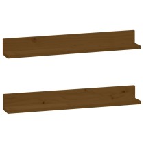 Wall Shelves 2 pcs 80x11x9 cm Solid Wood Pine