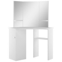 Corner Dressing Table Cosmetic Table Make-up Table White