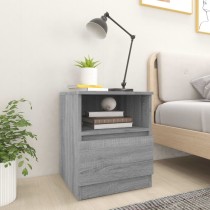 Bed Cabinets 2 pcs High Gloss Black 40x40x50 cm Engineered Wood