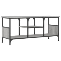 TV-Schrank Räuchereiche 100x35x45 cm Holzwerkstoff & Eisen