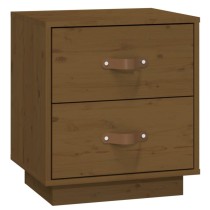 Bedside Cabinet Black 40x34x45 cm Solid Wood Pine