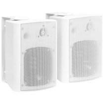 Wall-mounted Stereo Speakers 2 pcs White Indoor Outdoor 100 W