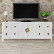 Holz-Sideboard Asiatisches Design 8 Schubladen 2 Türen
