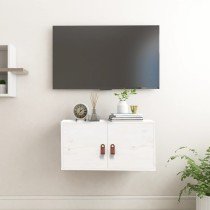 Wall Cabinet Black 60x30x30 cm Solid Wood Pine
