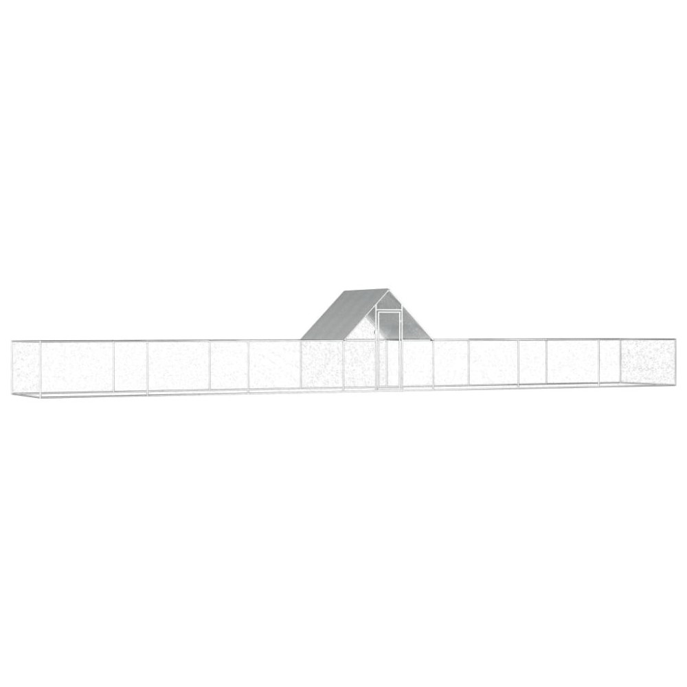 Chicken Coop 6x2x2 m Galvanised Steel