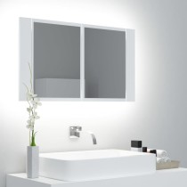 LED Bathroom Mirror Cabinet Concrete Grey 80x12x45 cm Acrylic