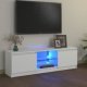 TV Cabinet with LED Lights White and Sonoma Oak 140x40x35.5 cm