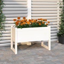 Planters 2 pcs Honey Brown 40x40x81 cm Solid Wood Pine