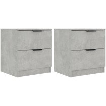 Bedside Cabinets 2 pcs Smoked Oak Engineered Wood