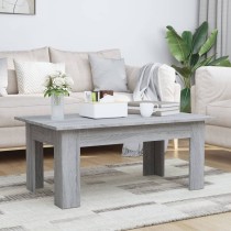 Coffee Table High Gloss Grey 100x60x42 cm Engineered Wood