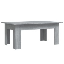 Coffee Table High Gloss Grey 100x60x42 cm Engineered Wood