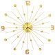 Wall Clock Metal 58 cm Golden and Black