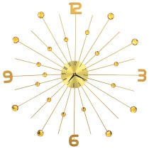 Wall Clock Metal 58 cm Golden and Black