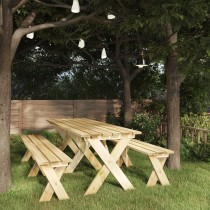 Garden Table 160x73x70 cm Impregnated Pinewood