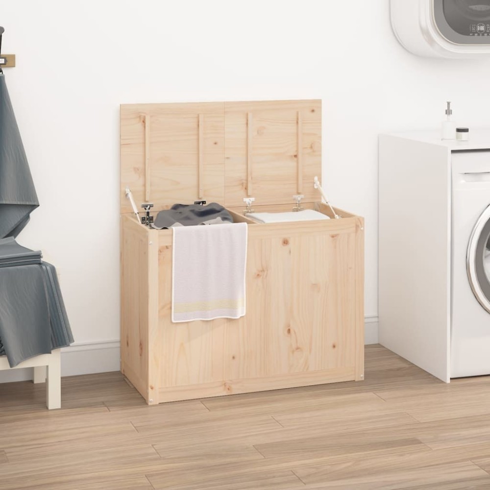 Laundry Box 44x44x66 cm Solid Wood Pine