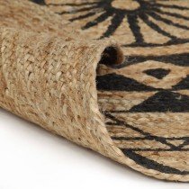 Handmade Rug Jute with Print Polka Dot 120 cm