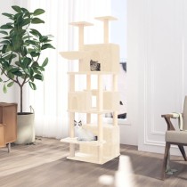 Cat Tree with Sisal Scratching Posts Light Grey 180 cm