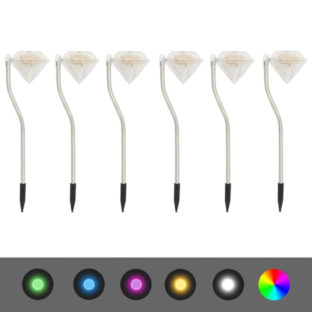 Solar LED Garden Lights 6 pcs 9x7.8x29.5 cm