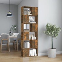 Bücherregal/Raumteiler Grau Sonoma 60x24x186 cm