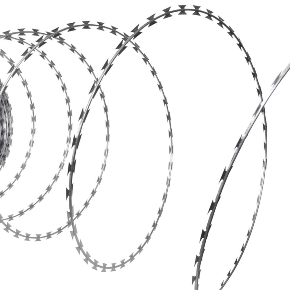 Concertina NATO Razor Wire Galvanised Steel 300 m