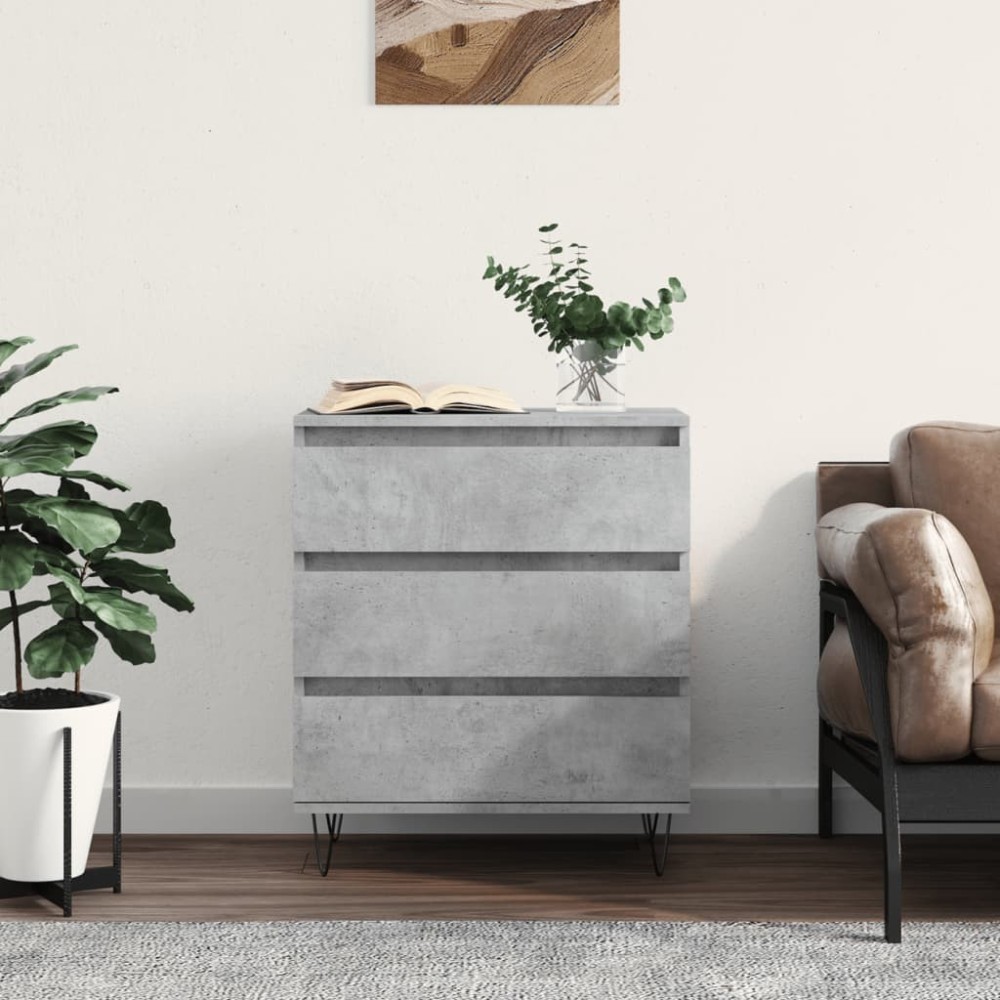 Sideboard Concrete Grey 60x35x70 cm Engineered Wood