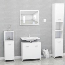 Bathroom Furniture Set Grey Engineered Wood