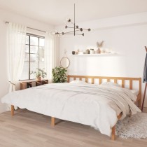 Bed Frame Solid Wood Pine 135x190 cm Double