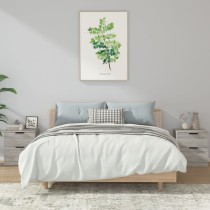 Bedside Cabinets 2 pcs Smoked Oak Engineered Wood