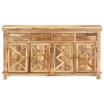 Sideboard with 4 Drawers 160x40x85 cm Solid Mango Wood