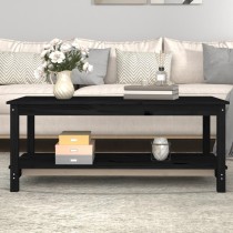 Coffee Table Grey 110x55x45 cm Solid Wood Pine